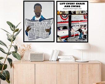 BLACK JOBS & ALABAMA Brawl print duo 18x24