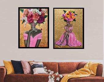 2 Roses print duo 18x24