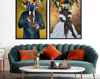 THEIR FLOWERS print duo 36x24
