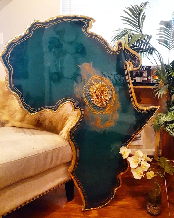 Emerald Africa Geode Table/wall Art - Etsy