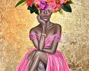 Lady in Pink print 36x24