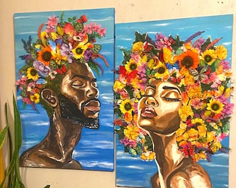 WE GROW TOGETHER duo painting 36x24