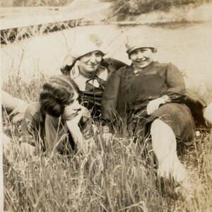 Lounging, vintage snapshot photo