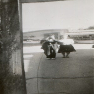 Trick mirror, vintage snapshot photo