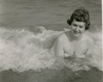 Whitecaps, vintage snapshot photo