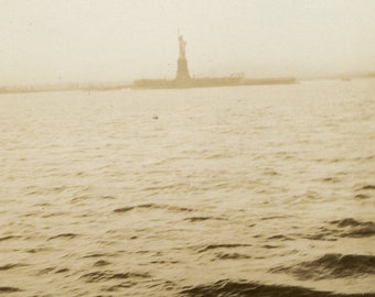 Statue of Liberty, vintage snapshot photo