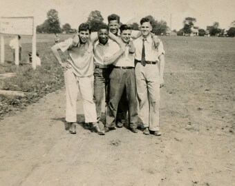 School boys, vintage snapshot photo