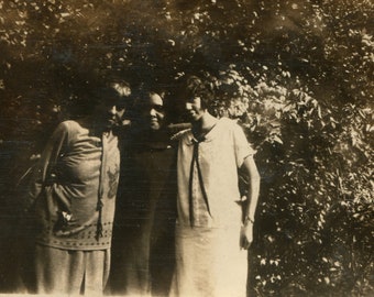 Trio, vintage African American snapshot photo