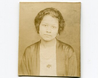 Gladys, vintage African American photo booth photo