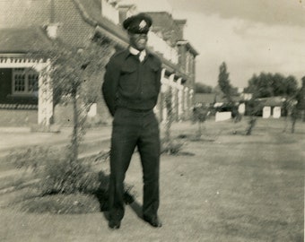 A bit blurry, vintage African American snapshot photo