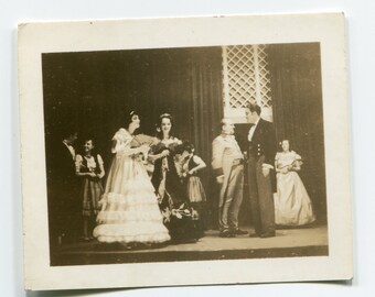 Theater production, small vintage snapshot photo