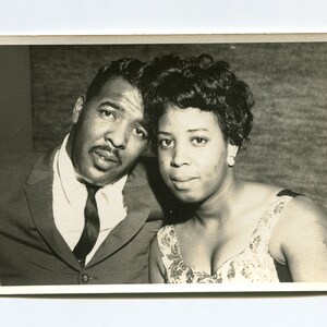 Pulled in close, vintage African American 5x7 photo