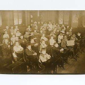 Integrated class, antique school studio photo