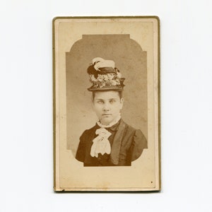 Statement hat, antique cdv photo