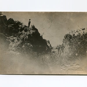 Mountain man, antique rppc photo