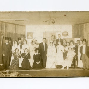 Stage show, antique rppc photo