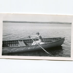 One woman job, vintage snapshot photo