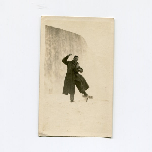 Danger, vintage snapshot photo
