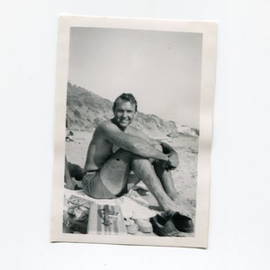 Hairy hunk, vintage snapshot photo
