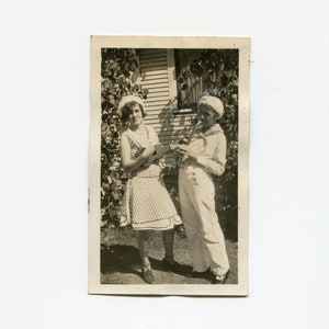 Duet, vintage snapshot photo