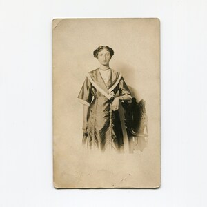 Drapery, antique rppc photo
