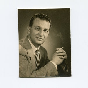 The smoker, vintage studio photo