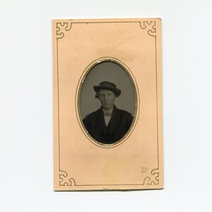 Blue eyes, antique tintype photo