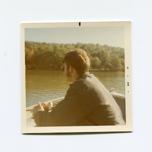 Fishing, vintage snapshot photo