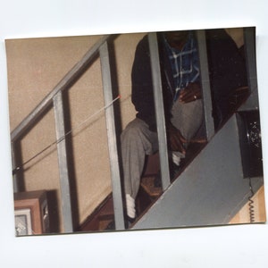 Out of frame, vintage African American snapshot photo