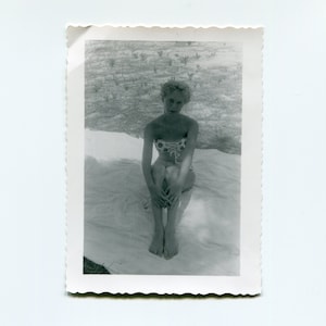 Coy, vintage snapshot photo