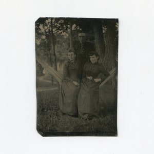 Not enough room, antique tintype photo