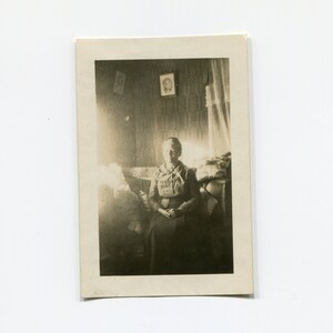 Early edwardian interior, vintage snapshot photo
