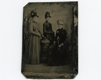 1 2 3, antique tintype photo