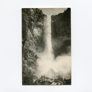 Bridal Veil Falls, antique rppc photo