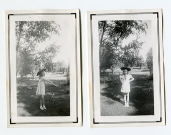 Baton twirling, vintage snapshot photo lot