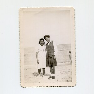 Socks to the beach, vintage African American snapshot photo