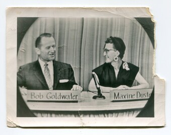 Look I'm on tv, vintage snapshot photo