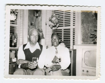 Drinks, vintage African American snapshot photo