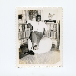 Lounging, vintage African American snapshot photo