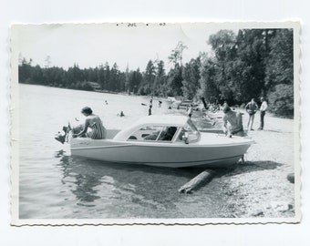 beached, vintage snapshot photo