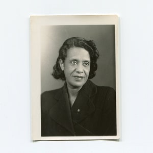 Shoulder padded, vintage African American wallet sized photo
