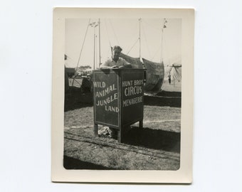 Hunt Bros Circus, vintage snapshot photo