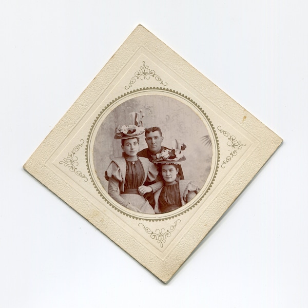 Diamond, antique cabinet card photo