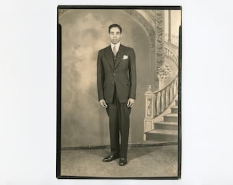 All by his lonesome, vintage African American studio photo