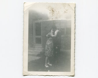 Smooch, vintage snapshot photo