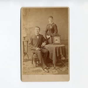Dernière photo avec papa, carte de visite ancienne