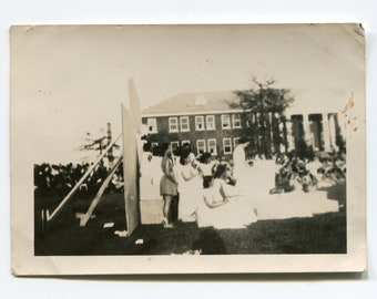 Side stage, vintage African American snapshot photo