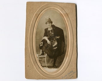 Some type of costume, antique cabinet card photo