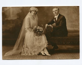 Bessie and Jerry, identified vintage studio photo