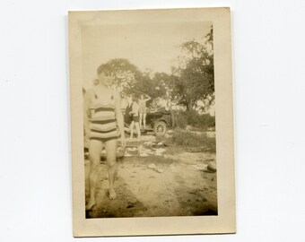 Candid, vintage snapshot photo